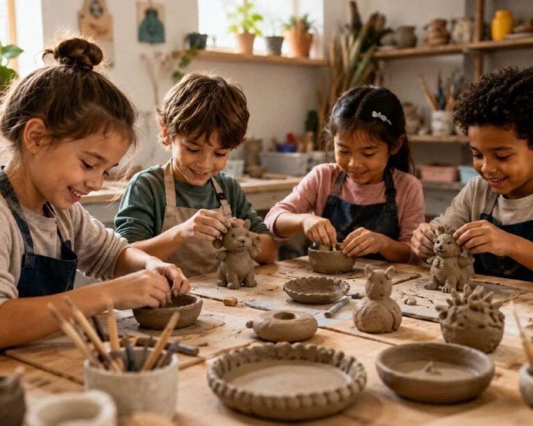 Kreativer Kinder-Töpferworkshop: Modellieren mit Ton und Fantasie
